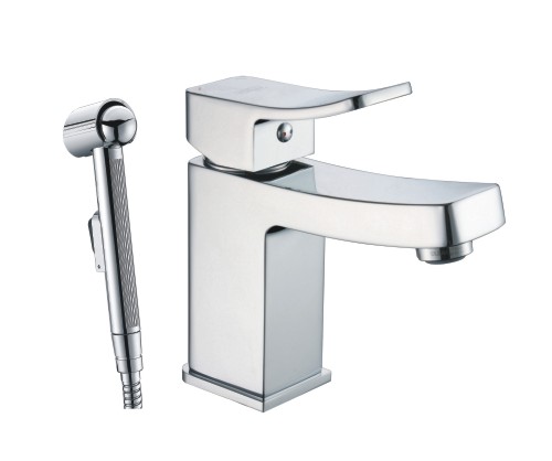 Aller 1068 Einhand-Waschtischmischer mit separater Bidet Brause wassekraft